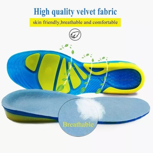 Silicone Gel Insoles Shock Pads Arch Support Man Woman Orthopedic Shoe Inserts - Picture 10 of 12