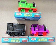New Thomas The Train Lot Of 3 Push Along- Diesel Charlie And Percy Fisher Price