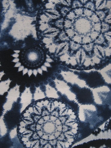 Bassini tie-dye print stretch jersey top in blue/turquoise/red/white Size 14 VGC - Picture 9 of 13