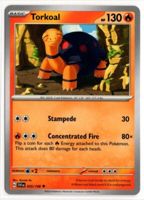 Pokemon Scarlet Violet Base SV1 035/198 Torkoal