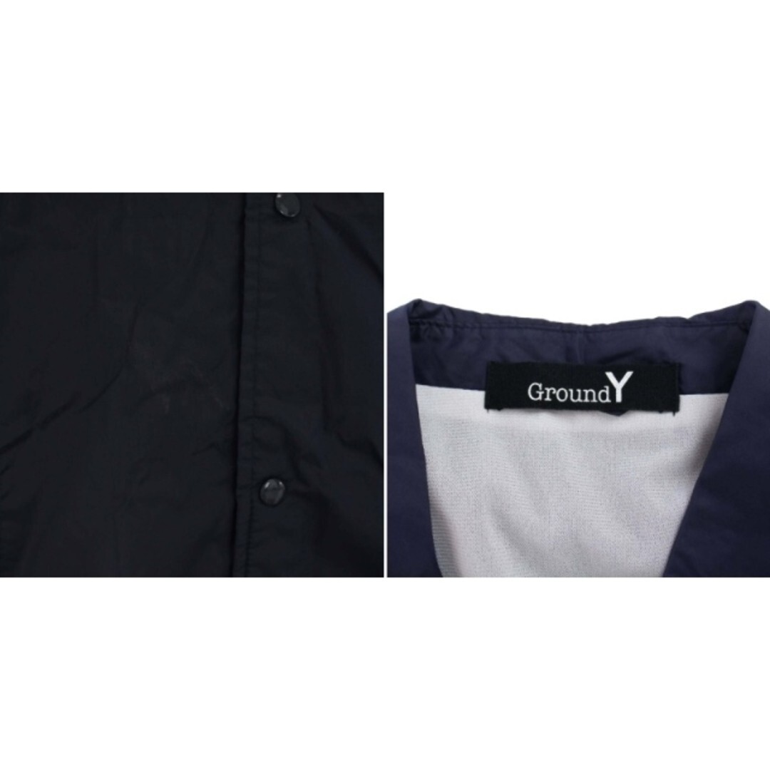 Ground Y Yohji Yamamoto Logo Coach Jacket Size-3 M Navy Color snap