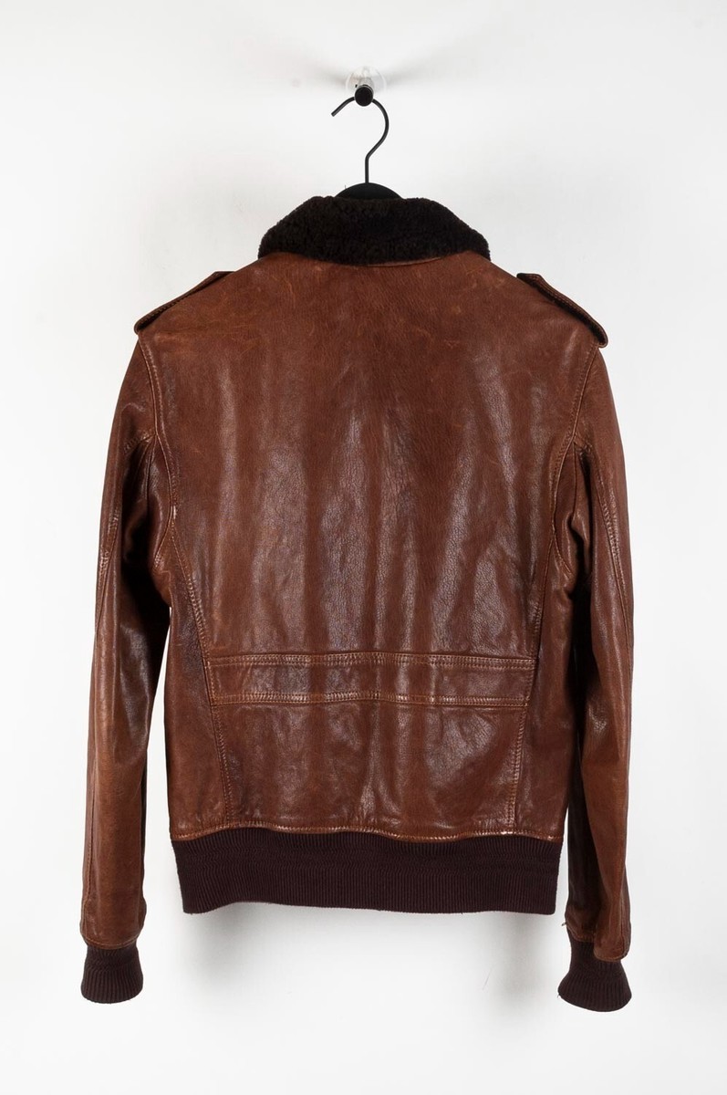 Burberry Leather Men Jacket London, Size 52R(L) S448 | eBay