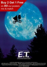 E.T. The Extra-Terrestrial 1982 Movie Poster A5 A4 A3 A2 A1