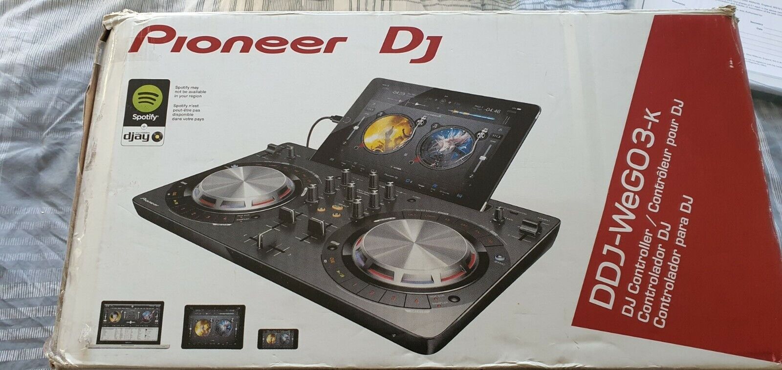 Pioneer DDJ-WeGO3 DJ Controller 2-Channel + iPhone/iPad + monitors