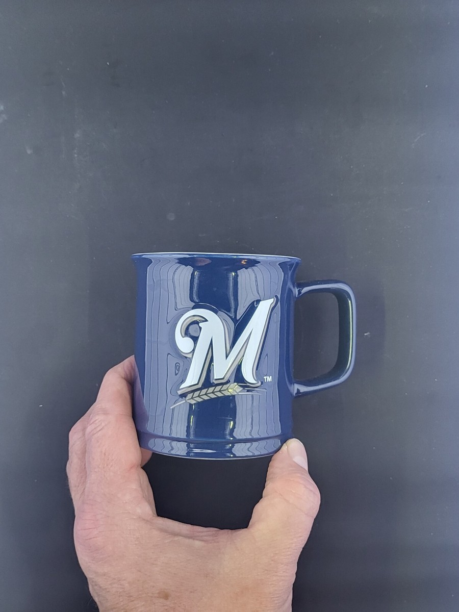 Milwaukee Brewers 14oz Sculpted Relief Coffee Mug MLB