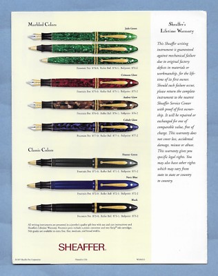 2 Catalogues/publicités Anciens Pour Stylos-plume (Antique Fountain Pen) - Occasion - Pour Collectionneurs
