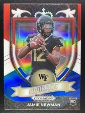 2021 Panini Prizm Draft Picks Collegiate #174 Jamie Newman Red White and Blue