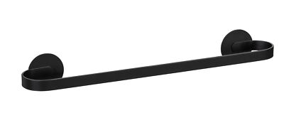 WENKO Handtuchstange Bivio Black Bade Halter 40cm schwarz Aluminium Ohne Bohren