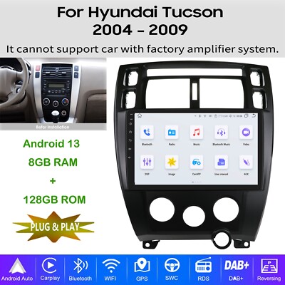 10.1'' 8+128GB Android Autoradio Car GPS CarPlay WIFI AUX FM Für Hyundai Tucson