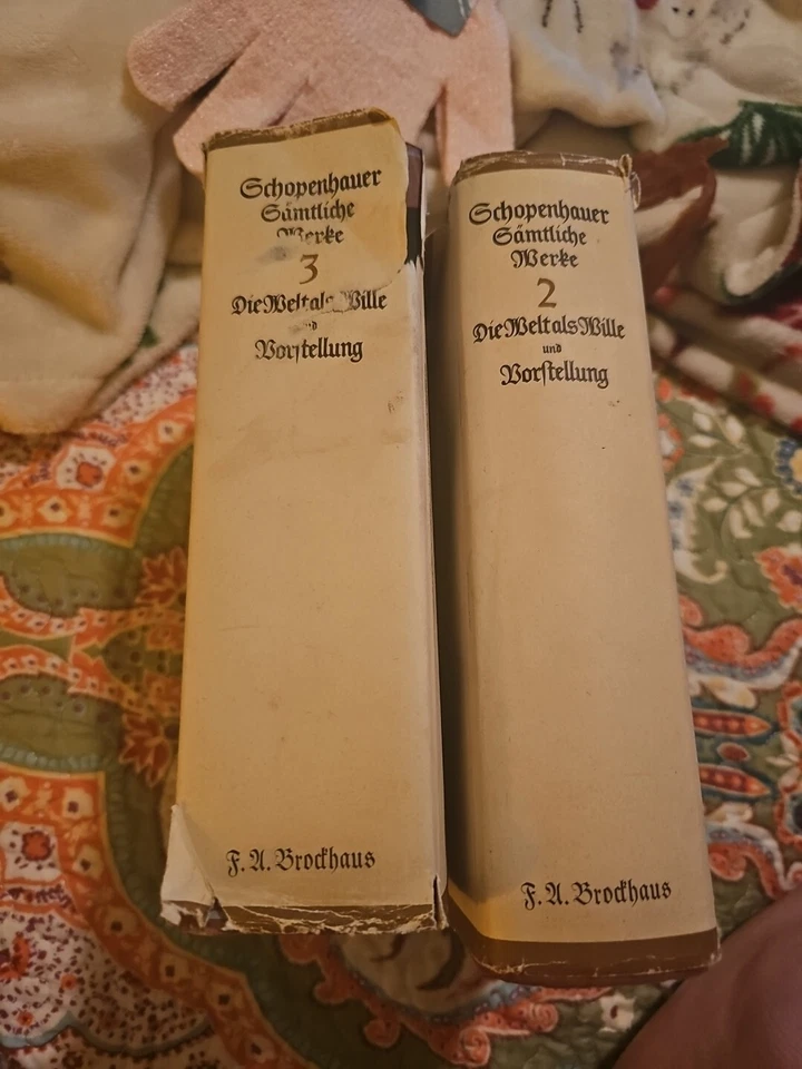 Arthur Schopenhauer 1891 Sammtliche Werke Volume 2 And 3 Antique Books - Image 2 of 4