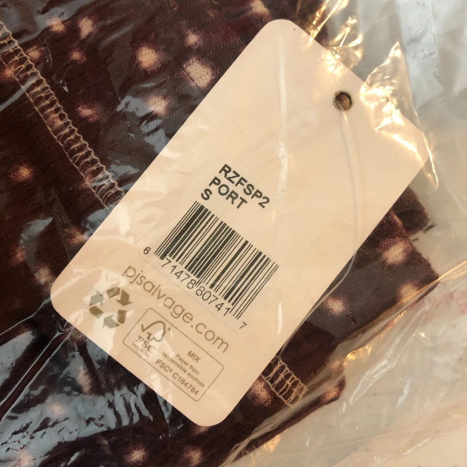 PJ Salvage Mujer My Friend Spot Spots Pijama Salón Pantalones Borgoña S Foto 4 de 4