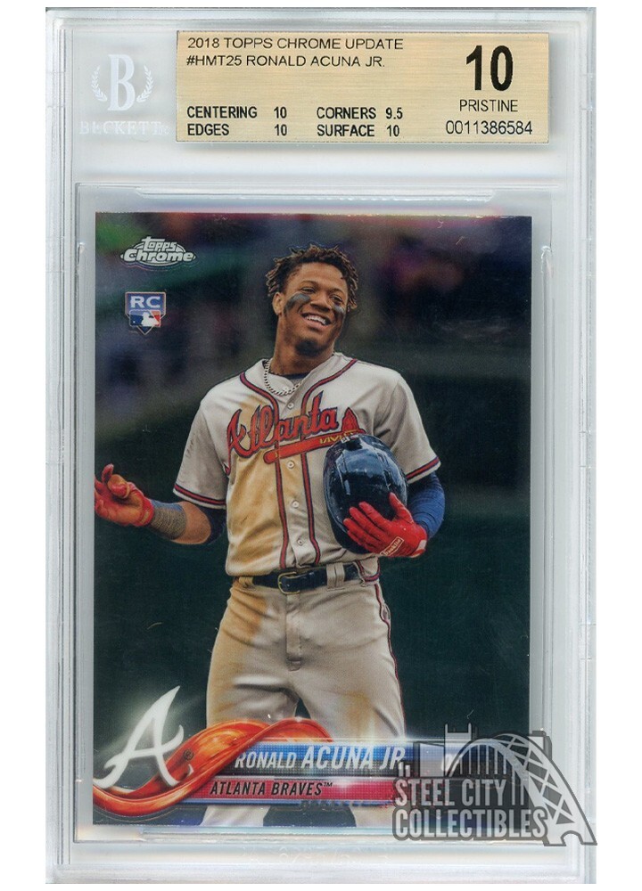 Ronald Acuna Jr 2018 Topps Chrome Update Rookie Card #HMT25 BGS 10 PRISTINE