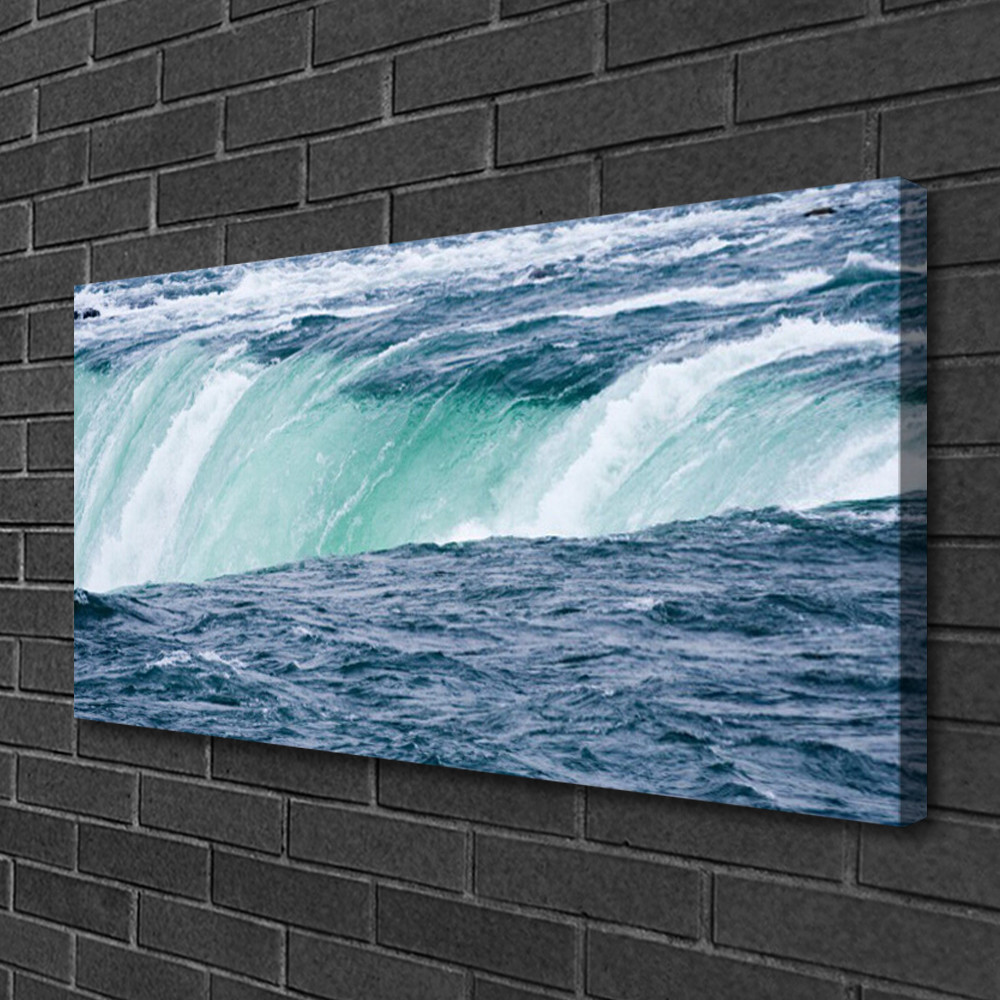Impression 100x50 nature sauvage pour salon zen - Toile cascade moderne