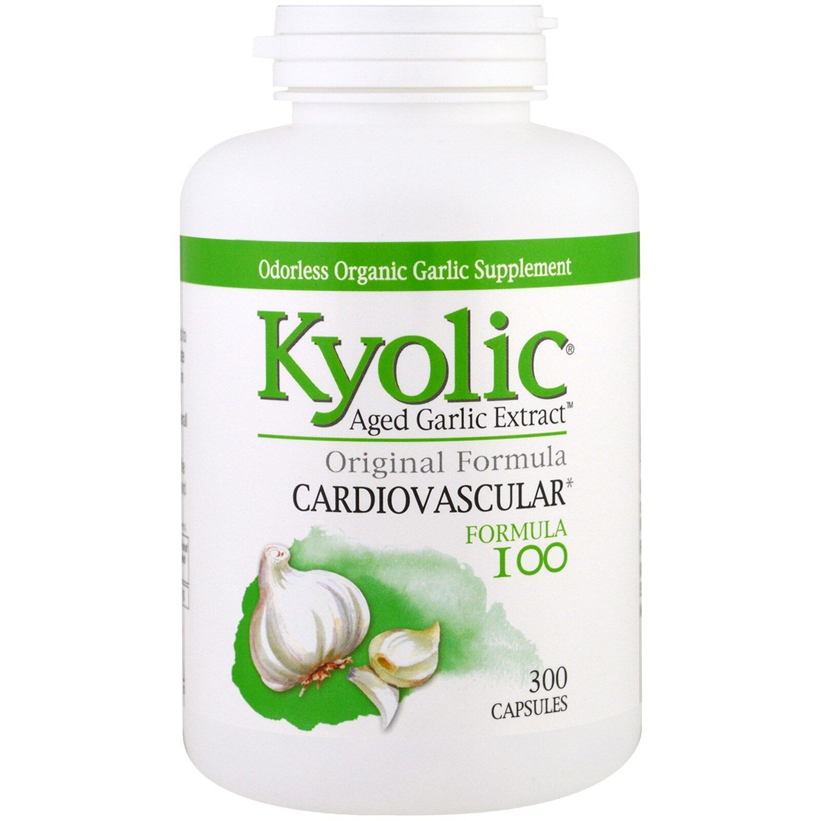 Kyolic Aged Garlic Extract Cardiovascular Formula 100, 300 capsules - SALE
