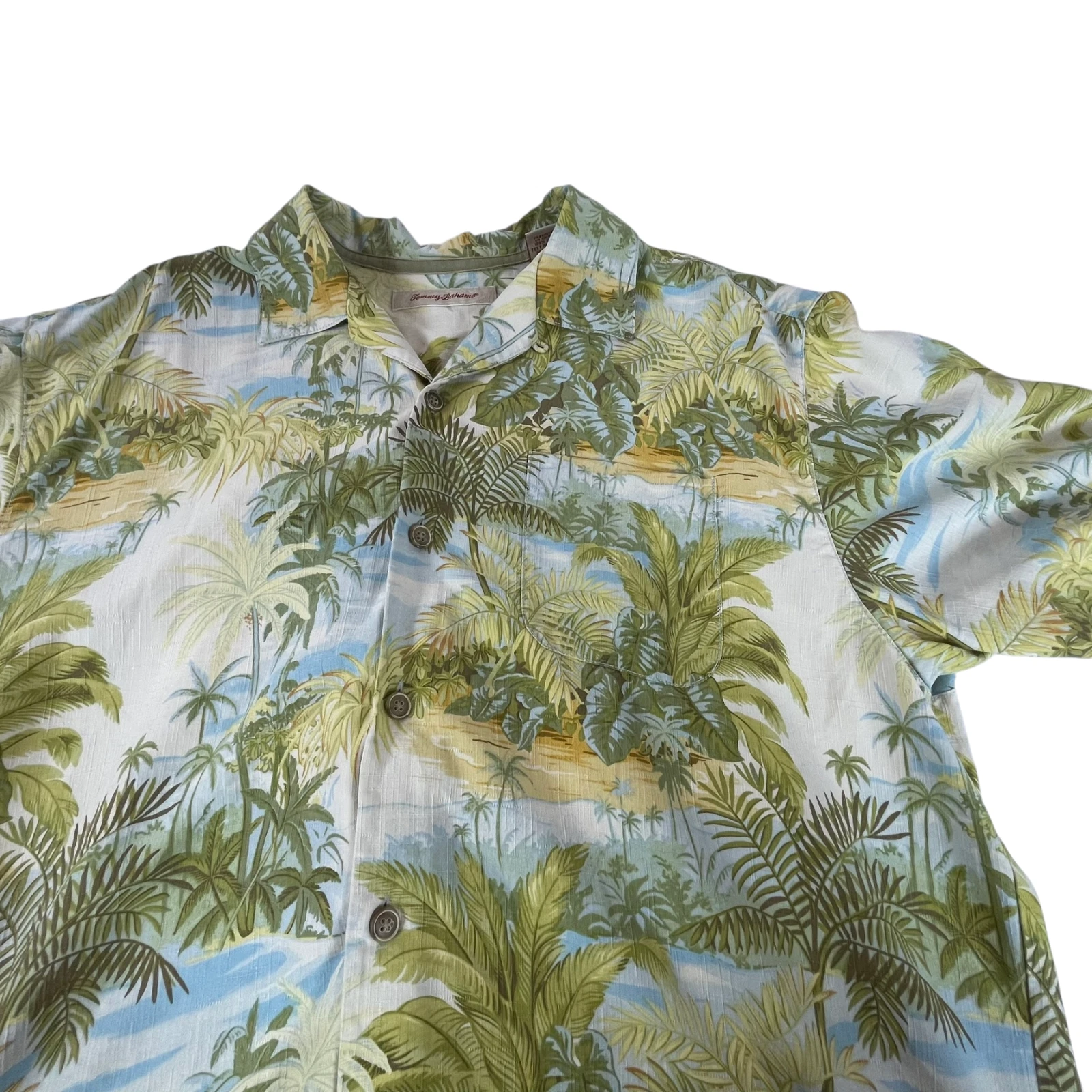 Tommy Bahama Aloha Button Shirt Sz Large Mens Silk Tropical Island