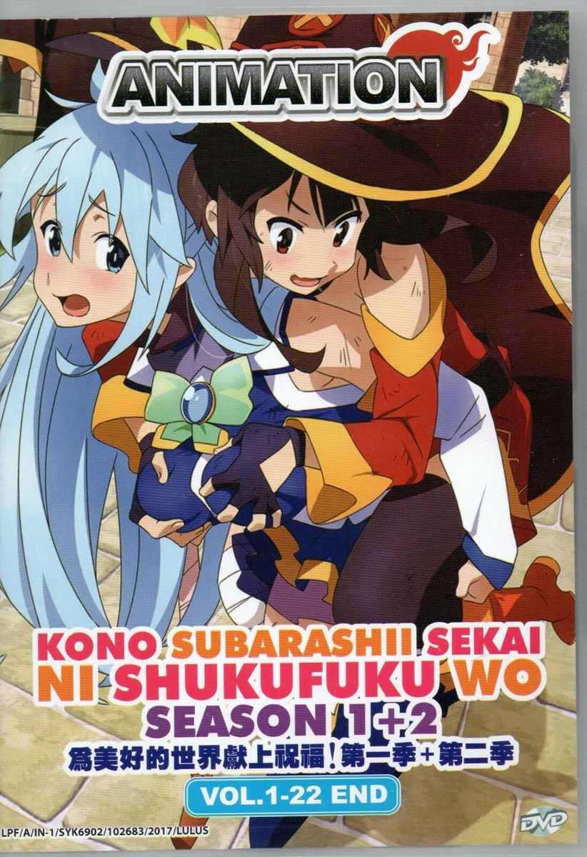 DVD Anime Kono Subarashii Sekai Ni Shukufuku Wo Season 1+2 (1-22) English  Sub