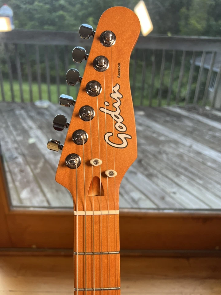 Guitarra Godin Session HT, Rojo Azteca con Pastillas Tonerider Foto 3 de 4