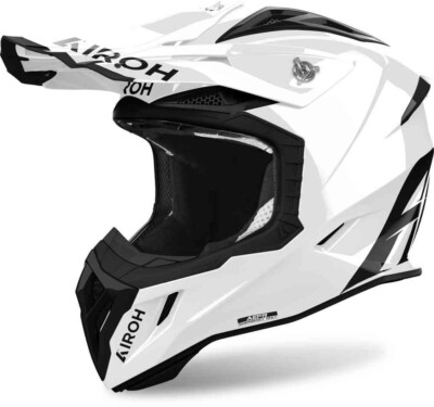 HELMET CASCO CROSS ENDURO AIROH AVIATOR ACE 2 COLOR WHITE GLOSS BIANCO TG XL