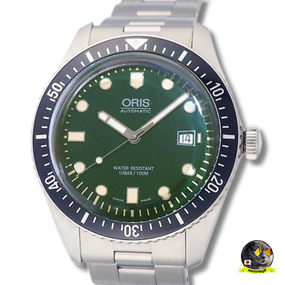 Oris Divers 65 grünes Zifferblatt 42 mm Herrenuhr 01 733 7720 4057-07 8 21 18