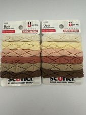 2X Scunci Ponytailers 70335 No Damage Neutral Muliticlor 6 Pcs. Each NEW