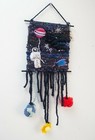 Space Astronaut handwoven wall hanging.Nursery interior decoration.