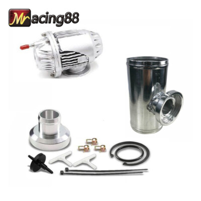Universal Silver SSQV Blow Off Valve 3   Flange Pipe Kit 38mm 30 PSI EVO STI FRS