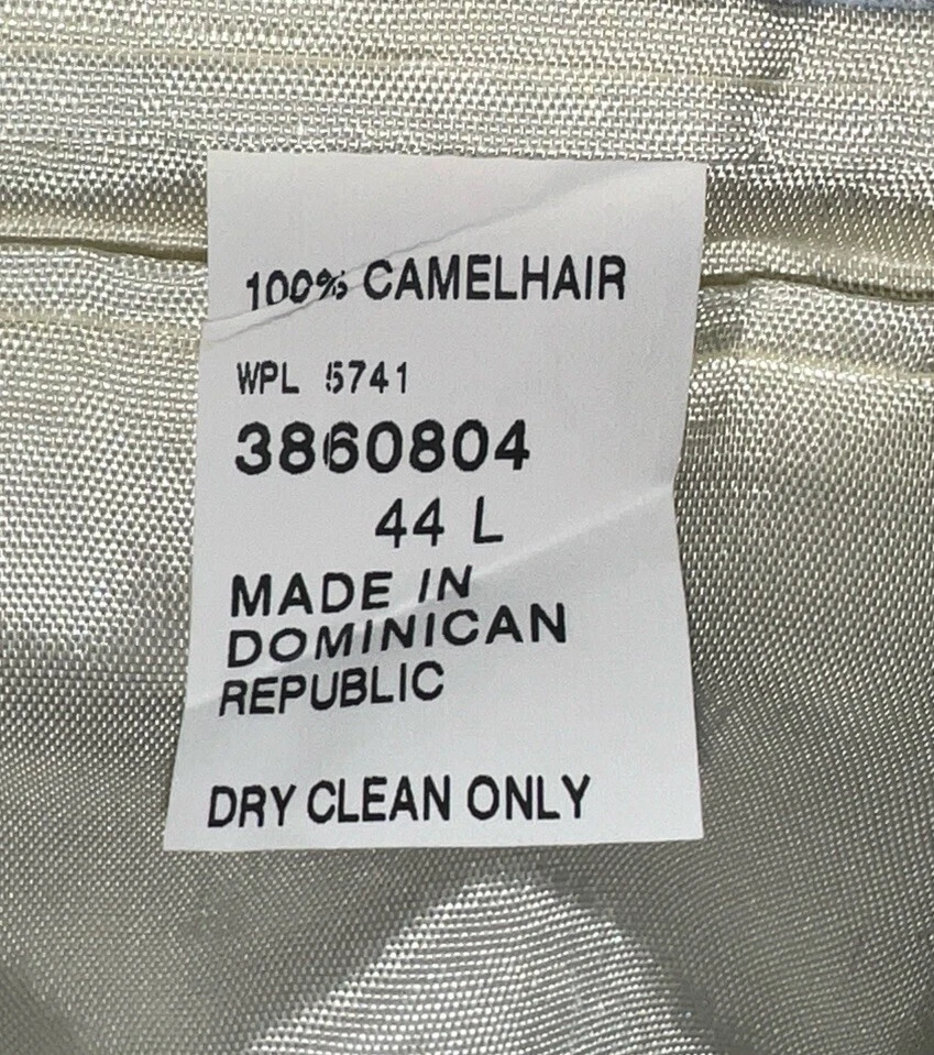 Chaqueta deportiva Irvine Park para hombre talla 44L lana 100 % pelo camel pecho único Foto 4 de 4