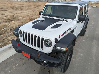 #ad #ad Fits 2022 Jeep Jl Jt Wrangler Rubicon Power Dome Hood Stripe Graphic Vinyl Decal $49.99