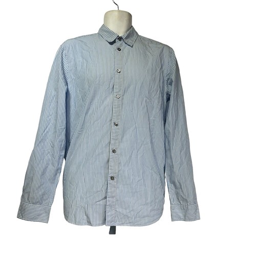 MARC JACOBS Long Sleeve Shirt, XS, Cotton, Blue Stripe, M4008112
