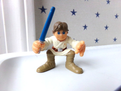 LUKE SKYWALKER Action Figure Star Wars Galactic Heroes Hasbro 2'' Light Sabr 2004