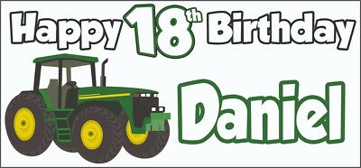 Traktor 18th Geburtstag Banner X 2 Partydekorationen