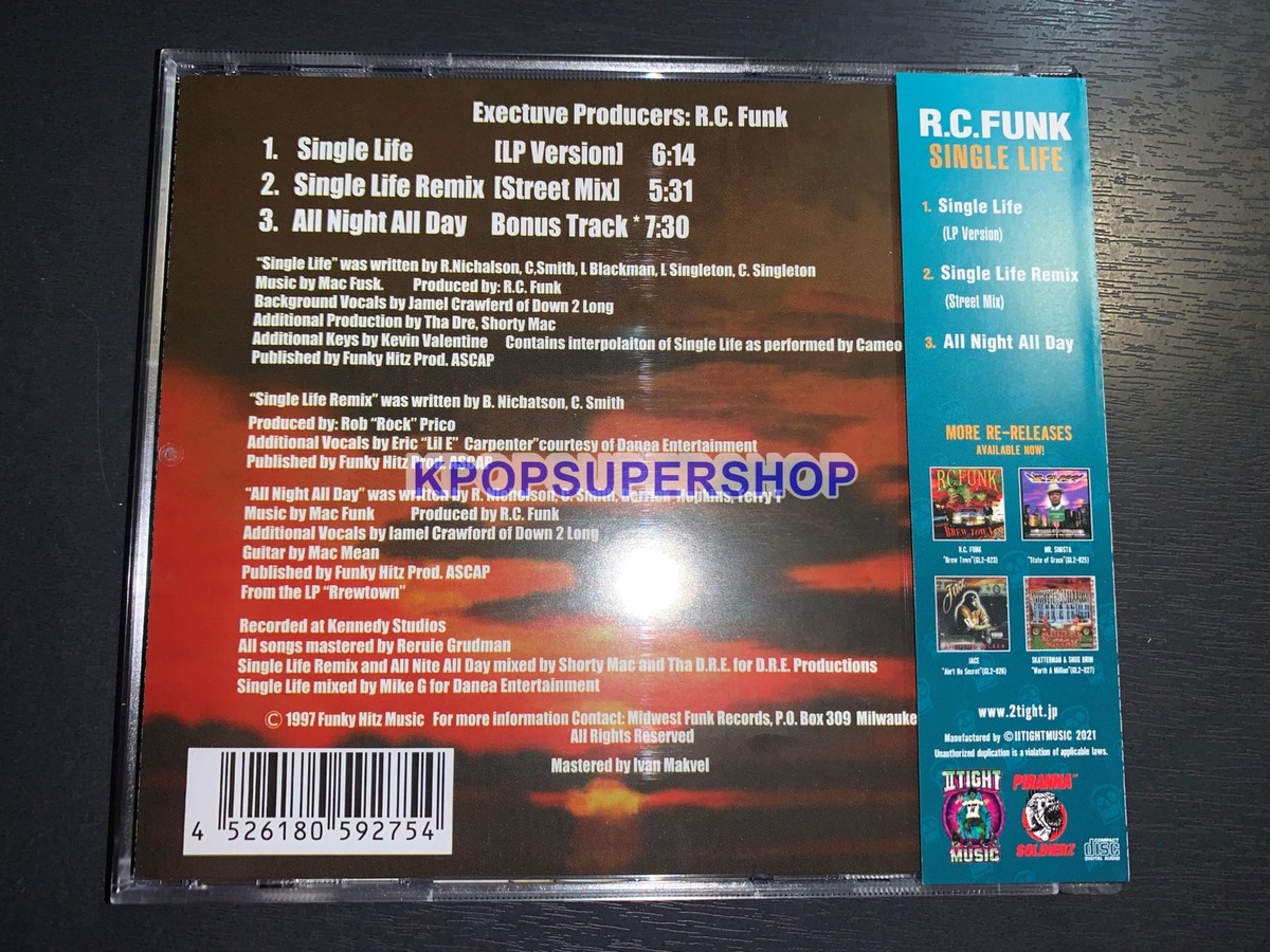 R.C. Funk Maxi Single Album Single Life CD Booklet Great Milwaukee