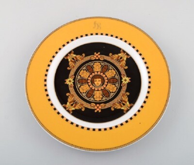 Gianni Versace for Rosenthal. Barocco porcelain plate with gold