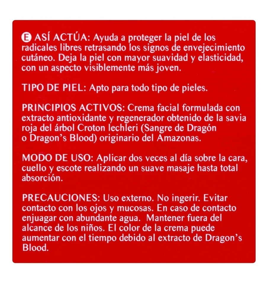 Crema facial Dragon's Blood Antiox Deliplus FPS 12 todo tipo de piel 50ml - Imagen 2 de 3