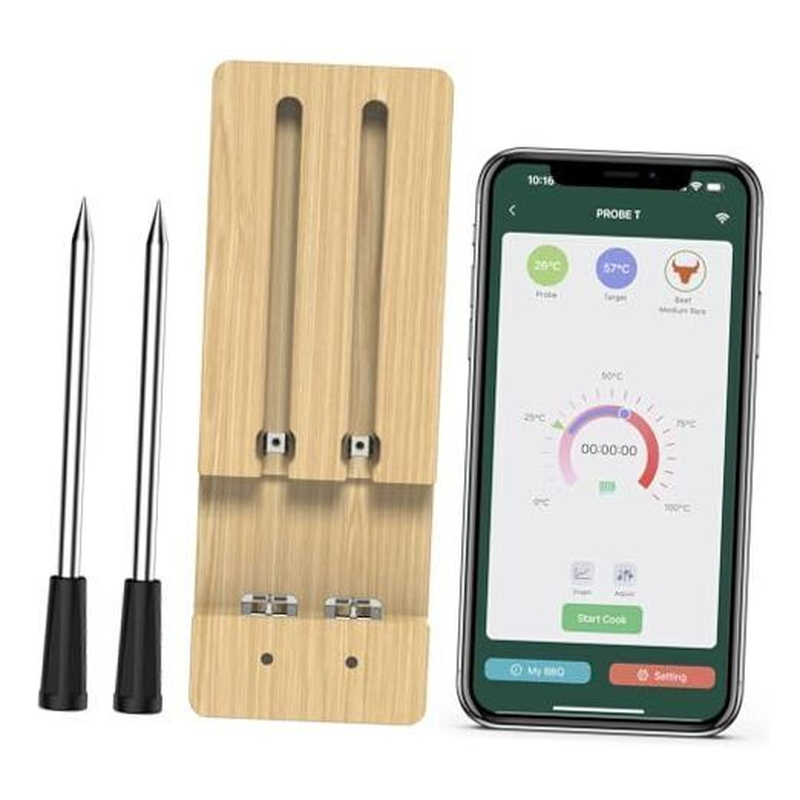 Wireless Meat Thermometer, 165Ft Smart Bluetooth Meat Thermometer, Wireless-image