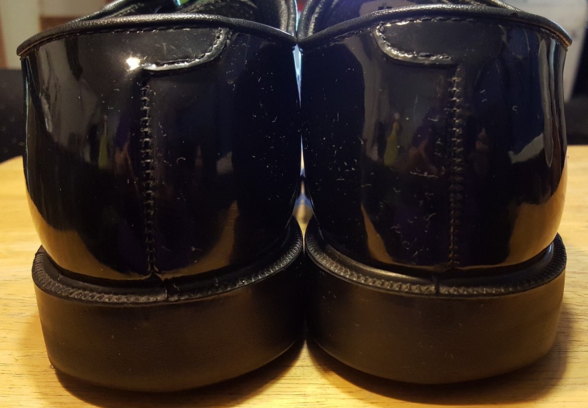 Bates dura shock oil resisting black oxfords mens size 9-E 