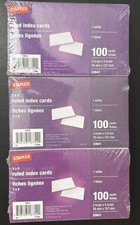 3 Packs Staples 3 x 5 100 Ruled White Index Cards