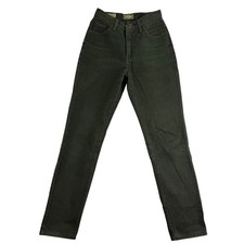 Express Womens Olive Green Cotton JeansSlim Straight Leg Vintage Style Size 7/8