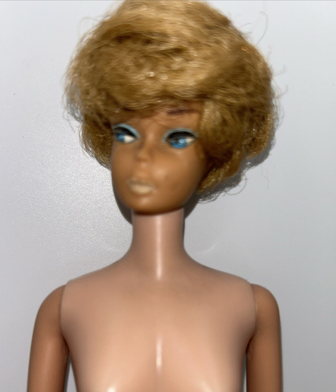 Vintage 1958 1962 Mattel Barbie Midge Doll Bubble Cut Hair Head Red Blonde Japan