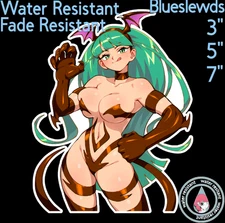 Darkstalkers Morrigan Aensland 3"/5"/7" Lewd Anime Laptop Bottle Sticker