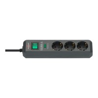 Brennenstuhl Eco-Line 3Fach Mit ÜSs 13.500A 1,5M H05VV-F3G1.5 Anthrazit *De*