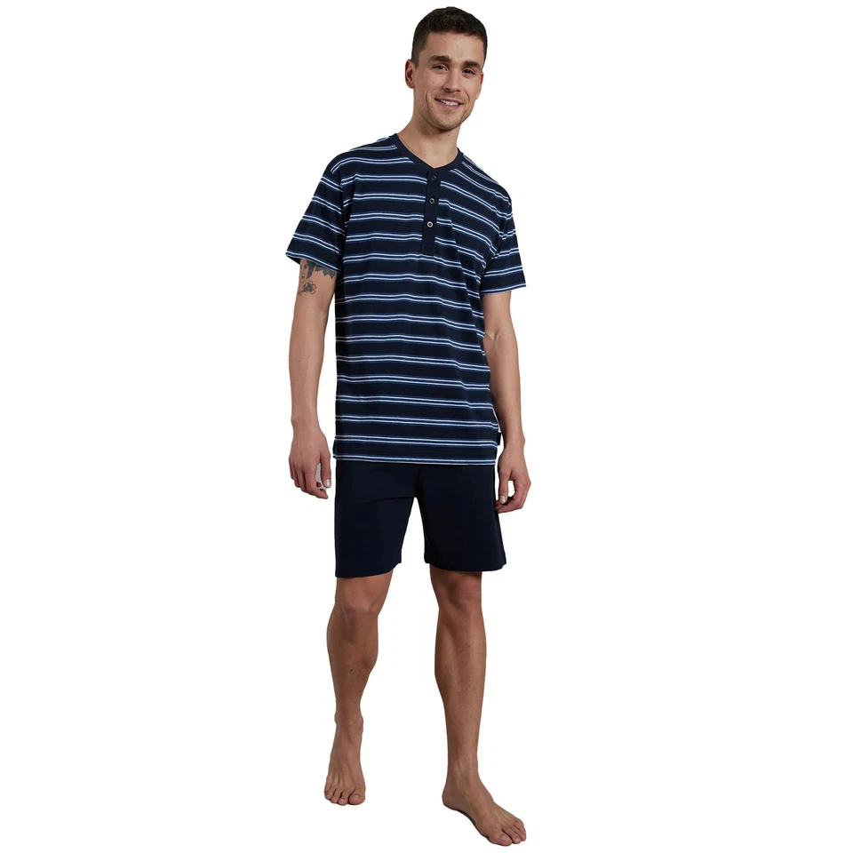 CECEBA Herren Schlafanzug, 2-tlg. Set - Philadelphia, Shorty, kurz, Knopfleis... - Bild 3 von 3