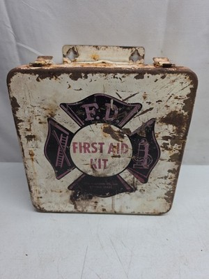 Vintage Fire Department First Aid Kit with contents