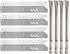 Juego 4 placas y quemadores repuesto acero inoxidable parrillas de gas 4 fuegos