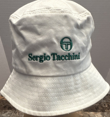 Sergio Tacchini White Solid Bucket Hat Mens Sun Hat Size M
