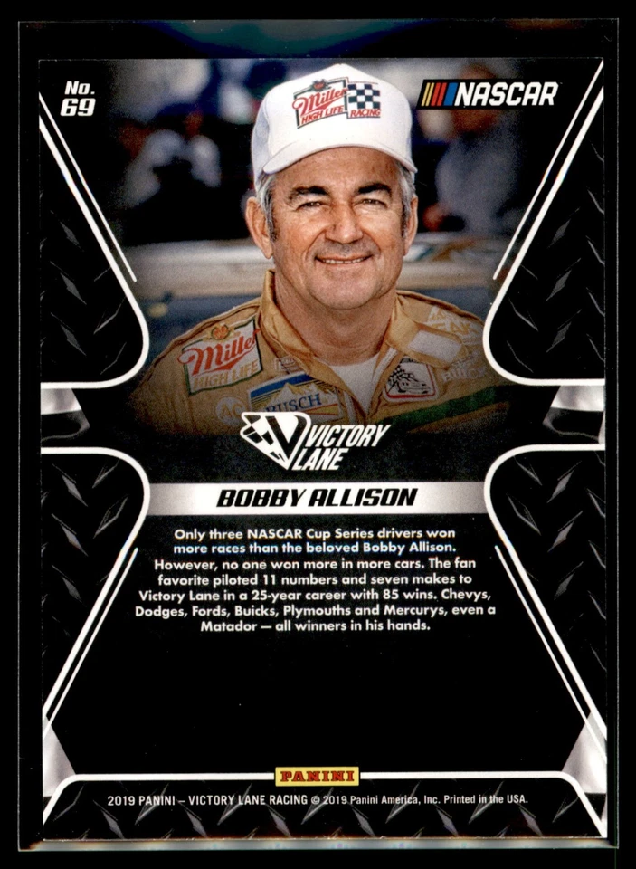 2019 Panini Victory Lane Racing NASCAR Pedal to the Metal #69 Bobby Allison - Image 2 of 2