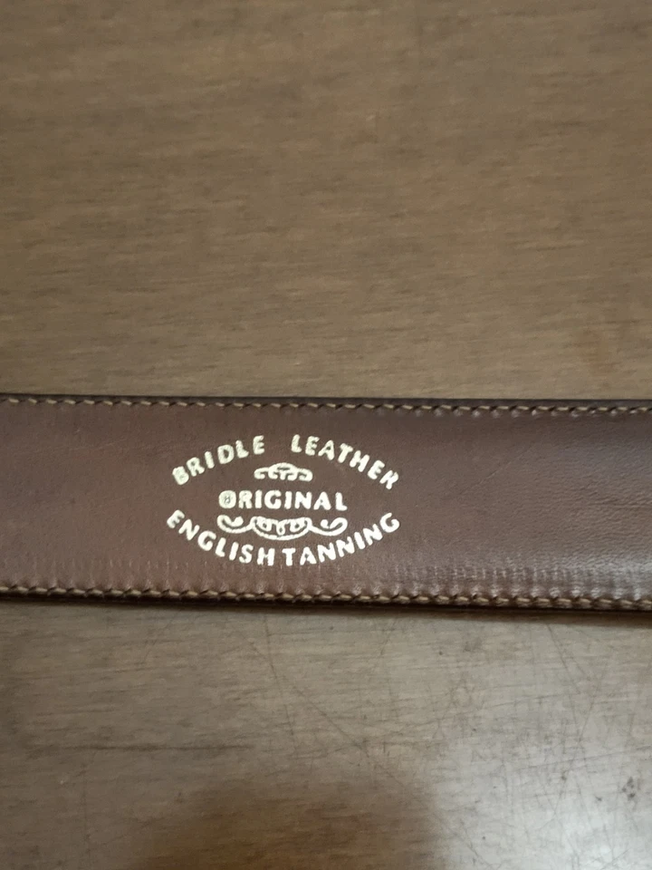Cintura in pelle vintage Frank & Daniel Bridle leather english... - Imagen 3 de 4
