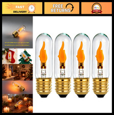 Flickering LED Flame Light Bulbs E26 Base - Fire Effect Bulbs for Home Decor, 4
