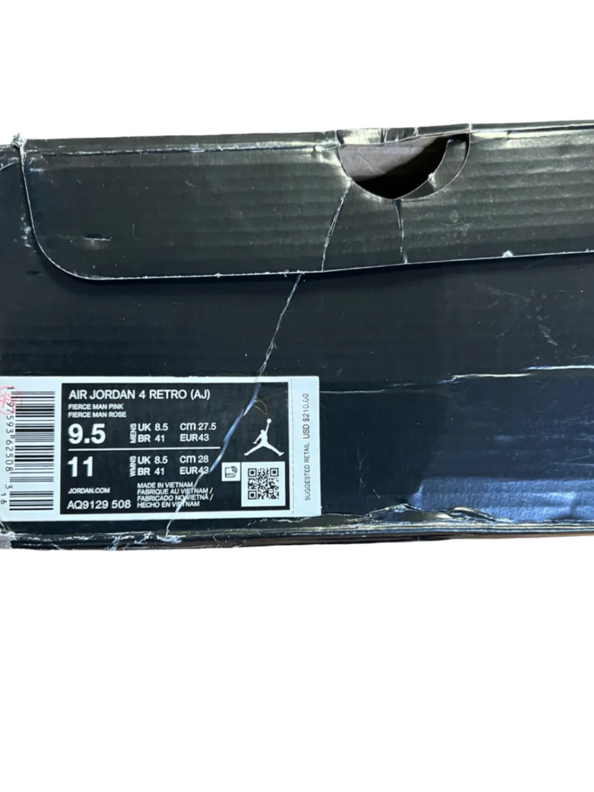 Jordan Air Jordan 4 Pink Thunder Retro Mens Size 9.5 Basketball Sneakers Custom thumbnail 14