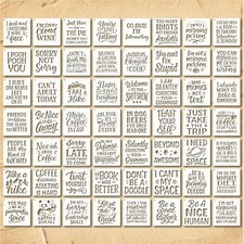 Funny Stencils 4in 56pcs Reusable Plastic Templates Proverb Craft Paint Templ...